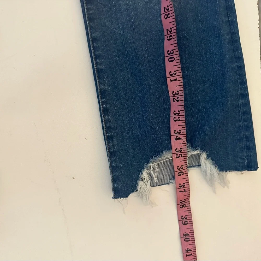 Madewell Button Fly Chewed Hem Kick Flare Cali Demi-Boot Jean in Bronson Wash 28